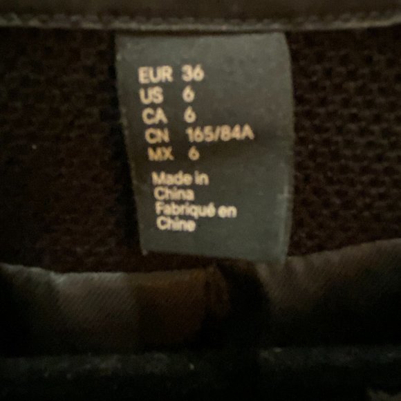 *NOT FOR SALE/SOLD* H&M Peplum Raw Hem Blazer (Black) Sz 6 - Picture 4 of 4